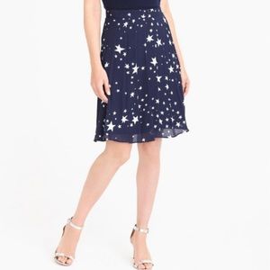 J. Crew Factory Star Print Skirt in Navy Blue with with Stars size 8 NWT